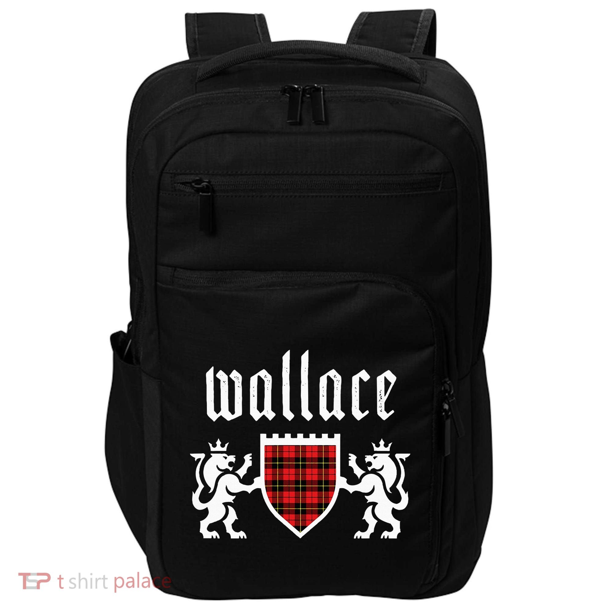 Clan Wallace Tartan Scottish Plaid Wallace Family Impact Tech Backpack