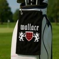 Clan Wallace Tartan Scottish Plaid Wallace Family Golf Towel thumb 2