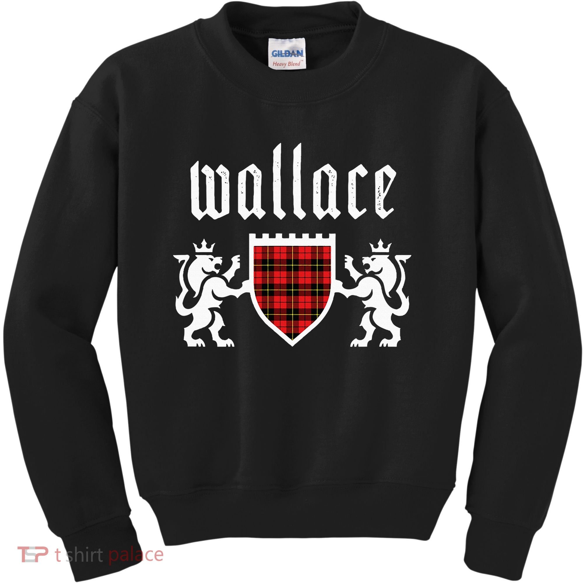 Clan Wallace Tartan Scottish Plaid Wallace Family Kids Sweatshirt