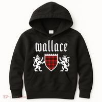 Clan Wallace Tartan Scottish Plaid Wallace Family Kids Hoodie thumb 0