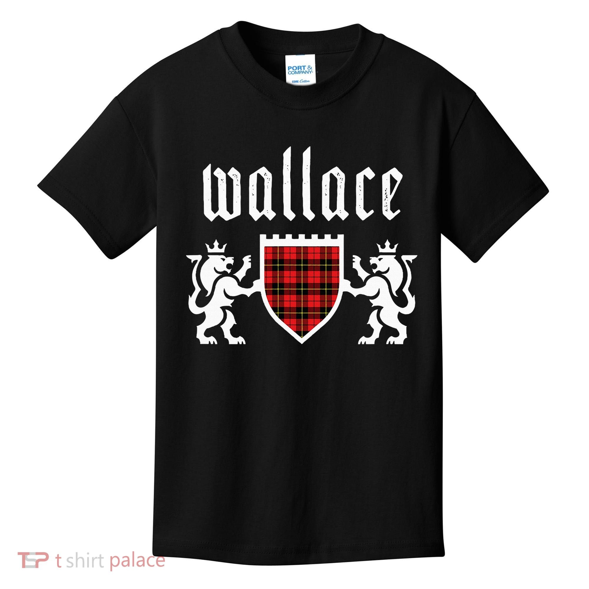 Clan Wallace Tartan Scottish Plaid Wallace Family Kids T-Shirt
