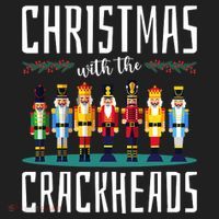 Christmas With The Crackheads Funny Family Ugly Nutcracker Women's Sweatshirt thumb 2