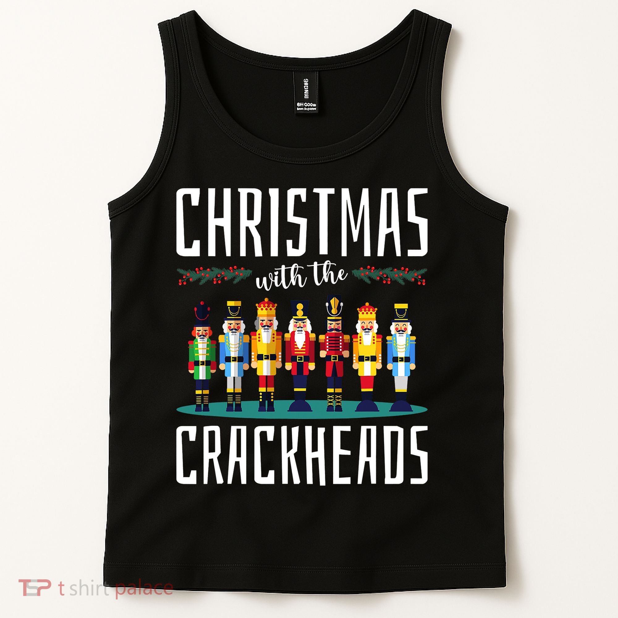 Christmas With The Crackheads Funny Family Ugly Nutcracker Tank Top