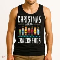 Christmas With The Crackheads Funny Family Ugly Nutcracker Tank Top thumb 3