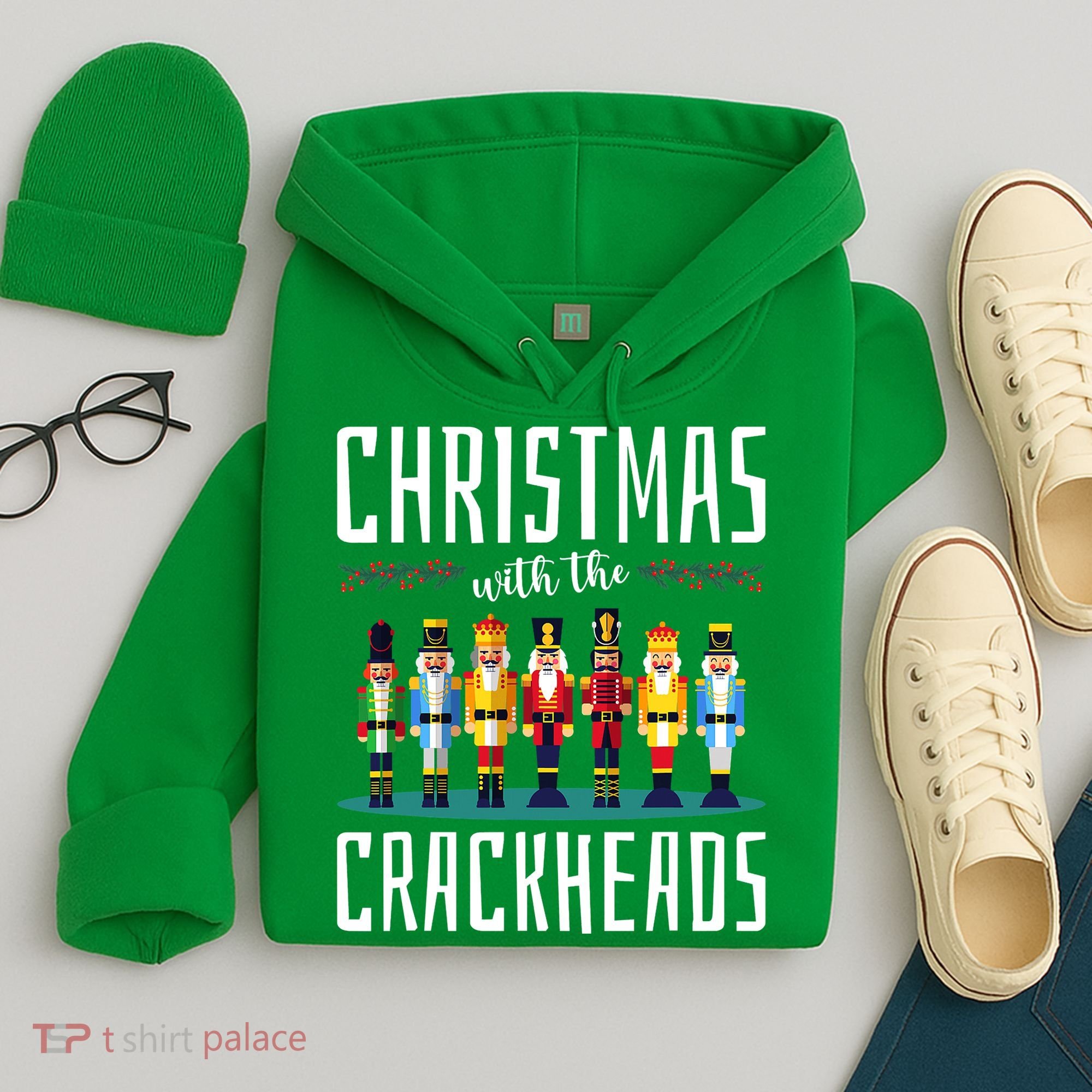 Christmas With The Crackheads Funny Family Ugly Nutcracker Hoodie