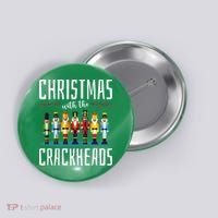 Christmas With The Crackheads Funny Family Ugly Nutcracker Button thumb 0