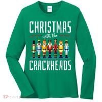 Christmas With The Crackheads Funny Family Ugly Nutcracker Women's Long Sleeve Shirt thumb 0