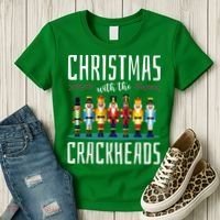 Christmas With The Crackheads Funny Family Ugly Nutcracker Women's T-Shirt thumb 3