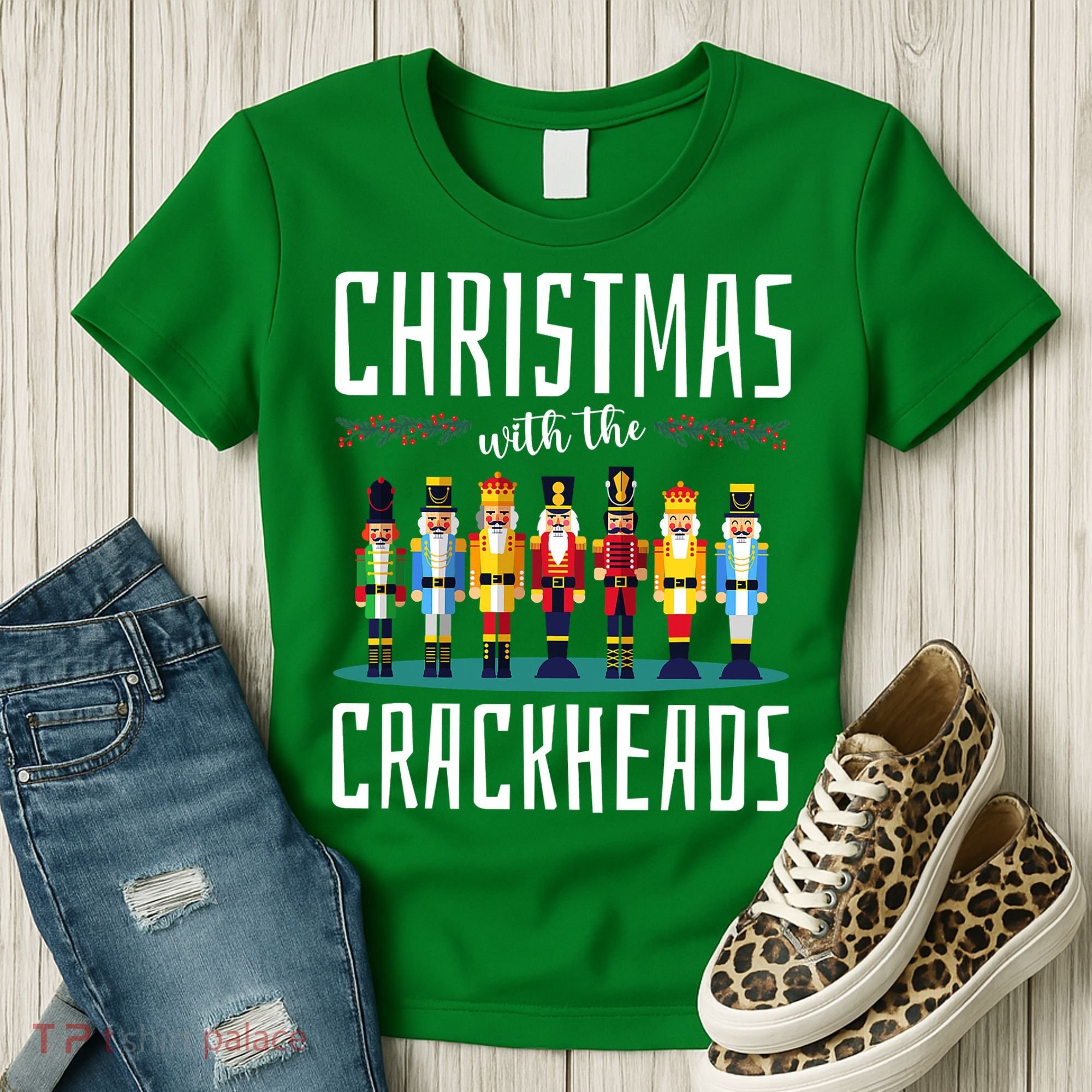 Christmas With The Crackheads Funny Family Ugly Nutcracker Women's T-Shirt