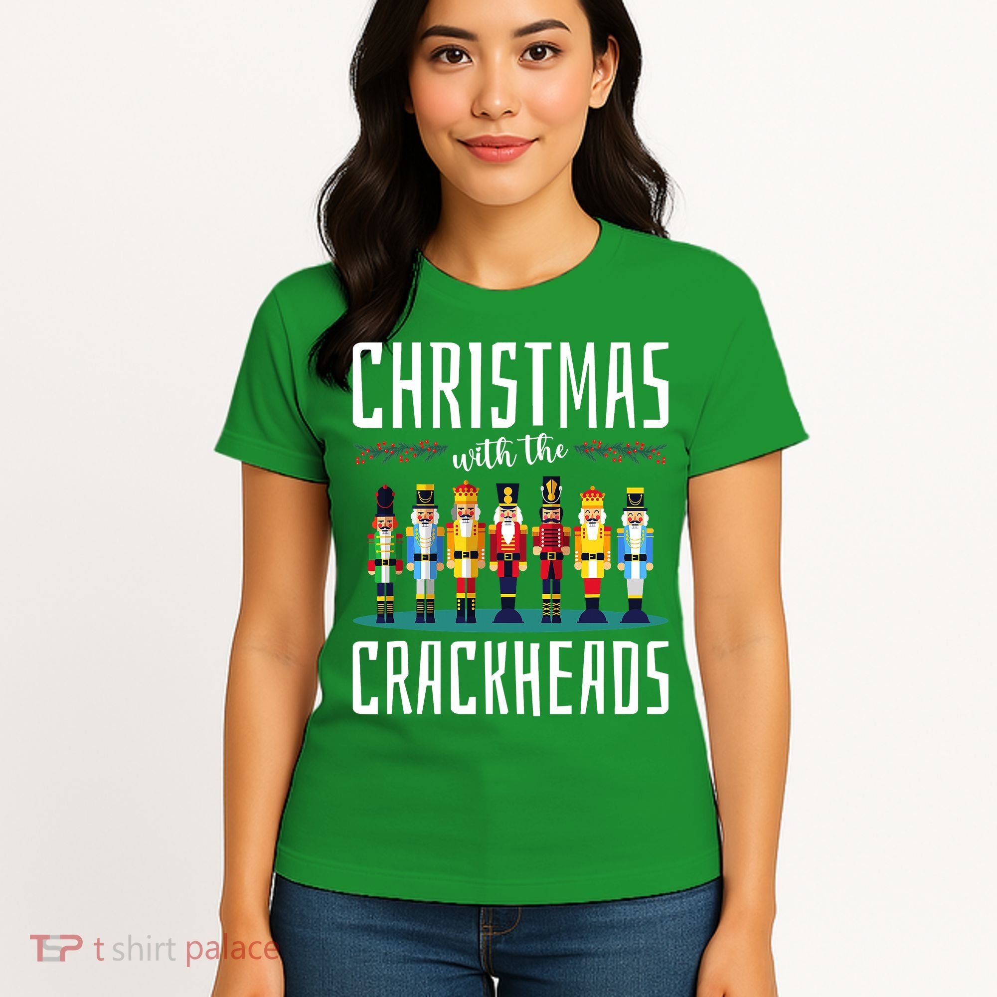 Christmas With The Crackheads Funny Family Ugly Nutcracker Women's T-Shirt