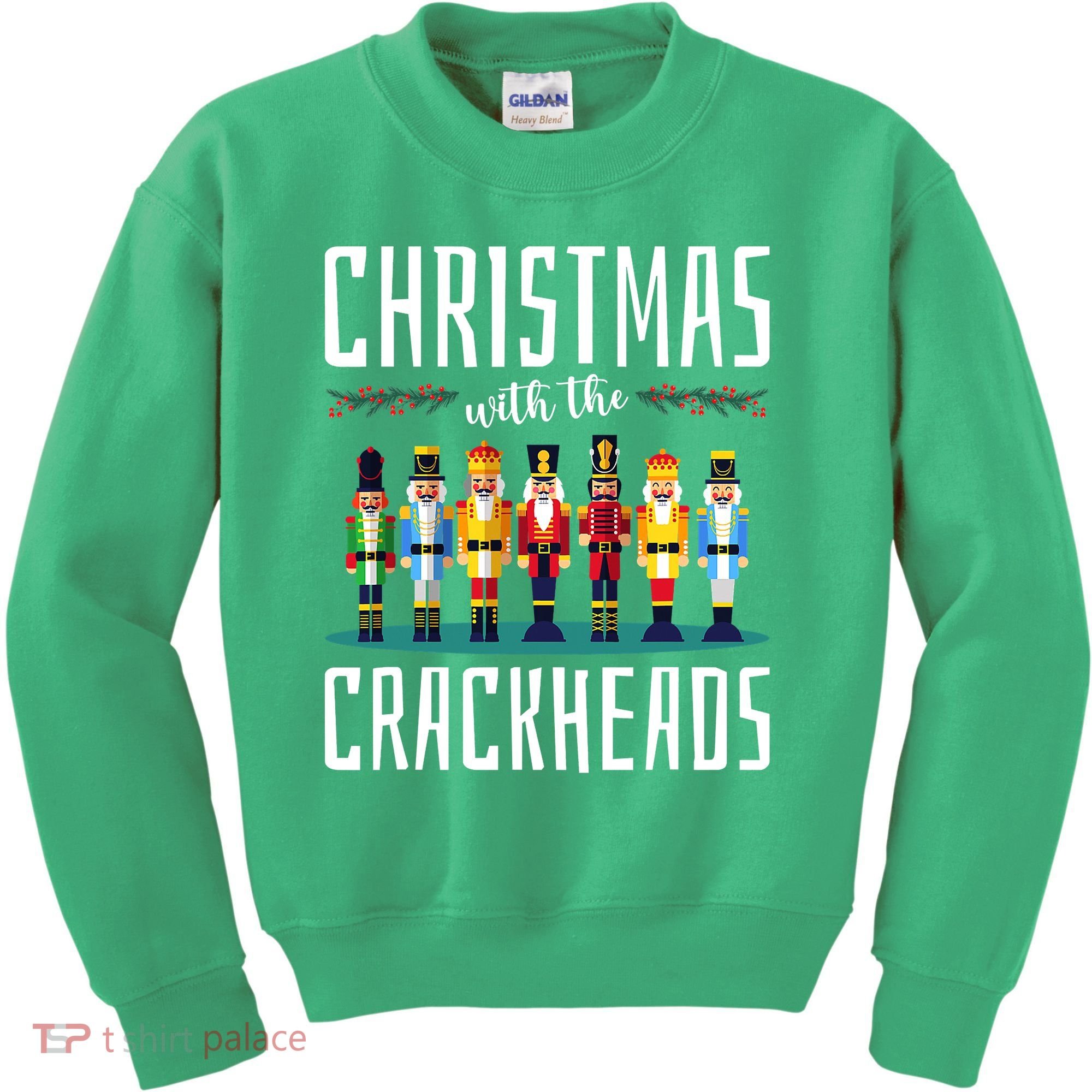 Christmas With The Crackheads Funny Family Ugly Nutcracker Kids Sweatshirt