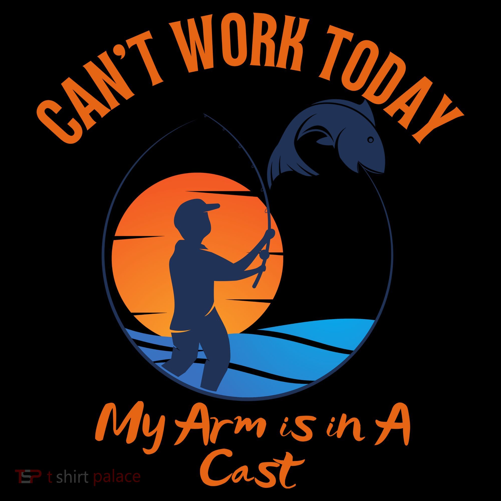 Can't Work Today My Arm Is In A Cast Funny Fishing Coffee Mug