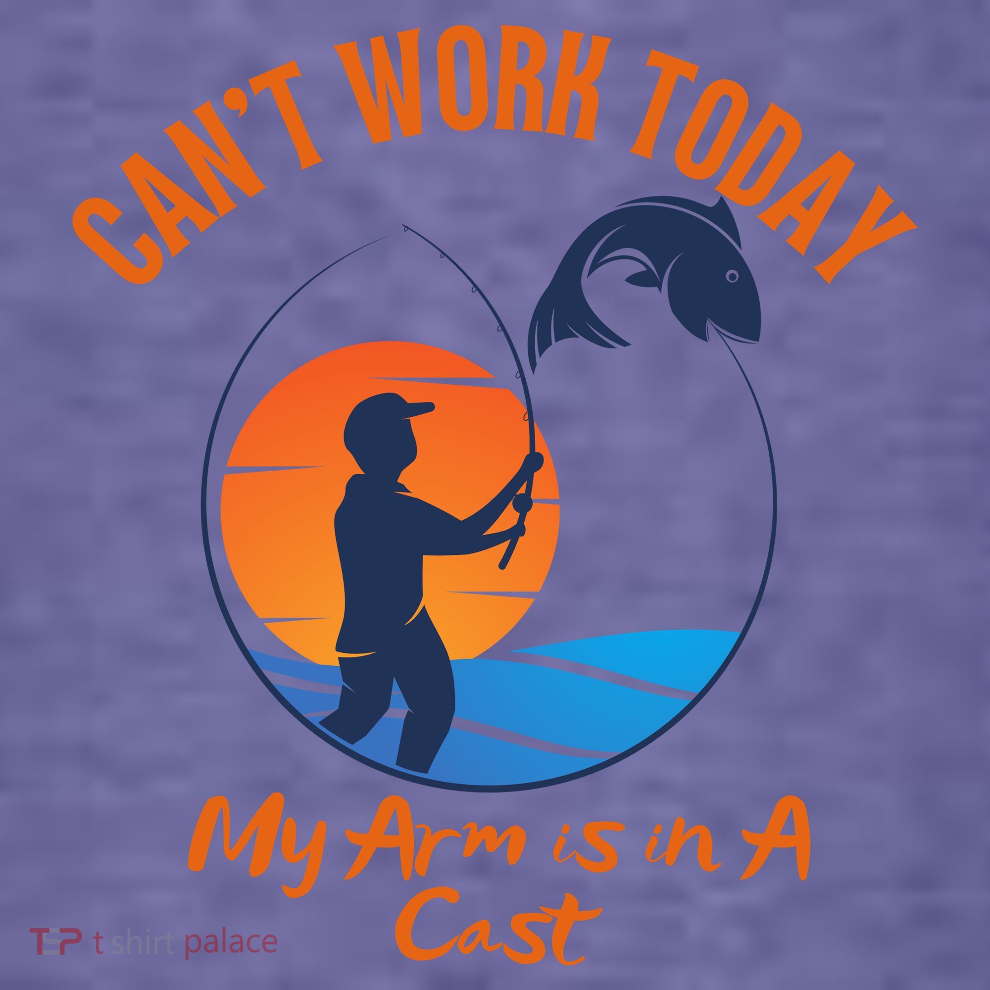 Can't Work Today My Arm Is In A Cast Funny Fishing Women's Hoodie