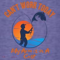 Can't Work Today My Arm Is In A Cast Funny Fishing Kids T-Shirt thumb 4