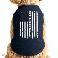 Cool Welding US Flag Art For Welder Welding Doggie Tank thumb 0