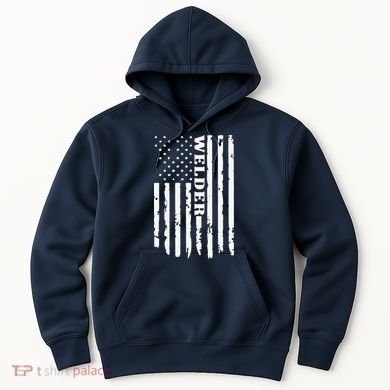 Cool Welding US Flag Art For Welder Welding Hoodie