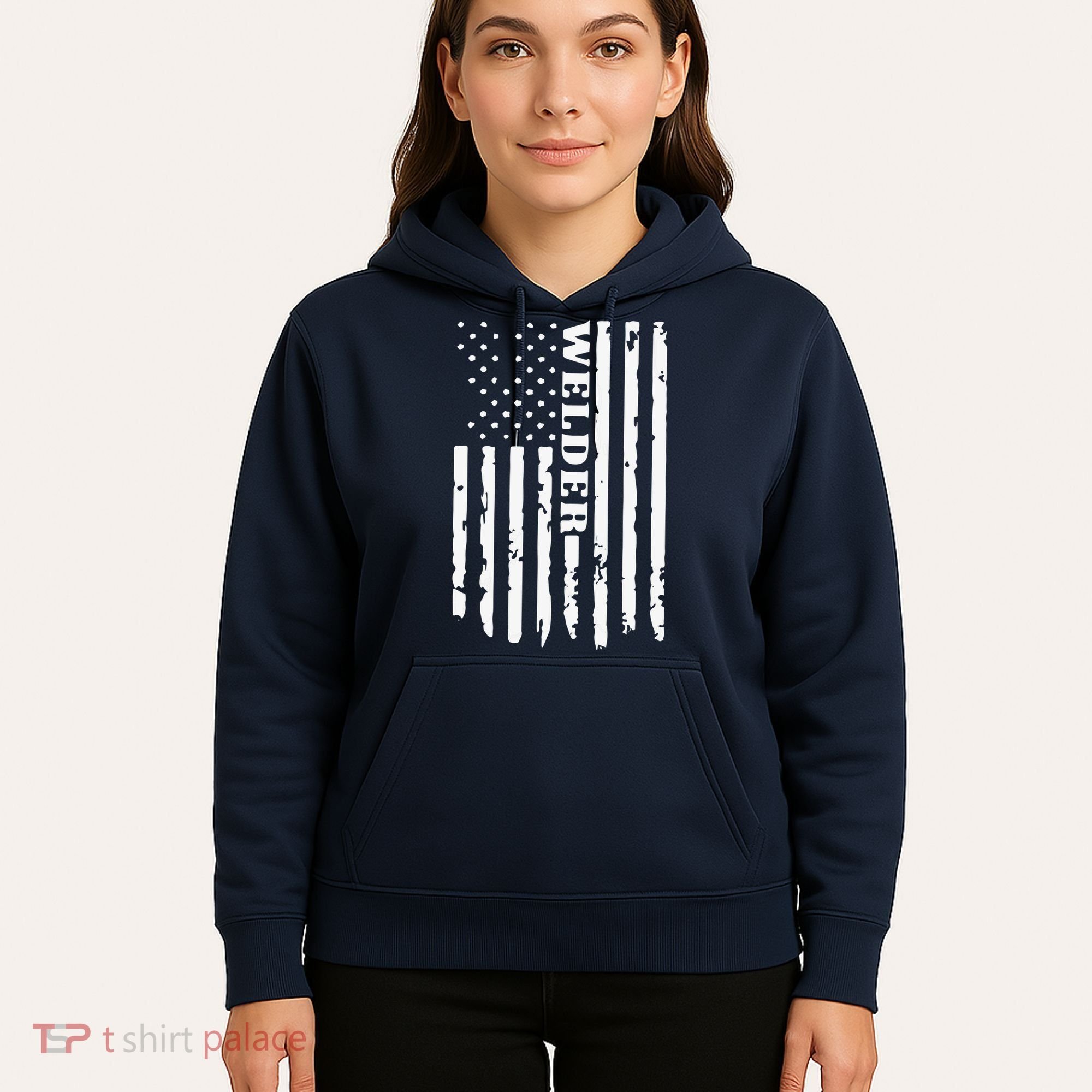 Cool Welding US Flag Art For Welder Welding Hoodie