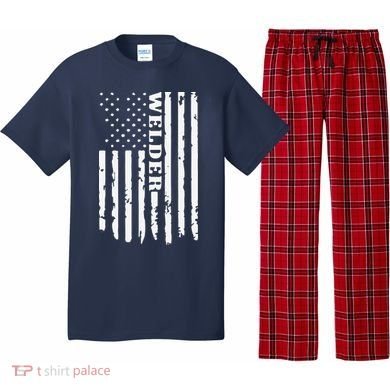 Cool Welding US Flag Art For Welder Welding Pajama Set