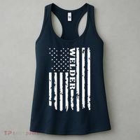 Cool Welding US Flag Art For Welder Welding Women's Tank Top thumb 3