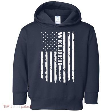 Cool Welding US Flag Art For Welder Welding Toddler Hoodie