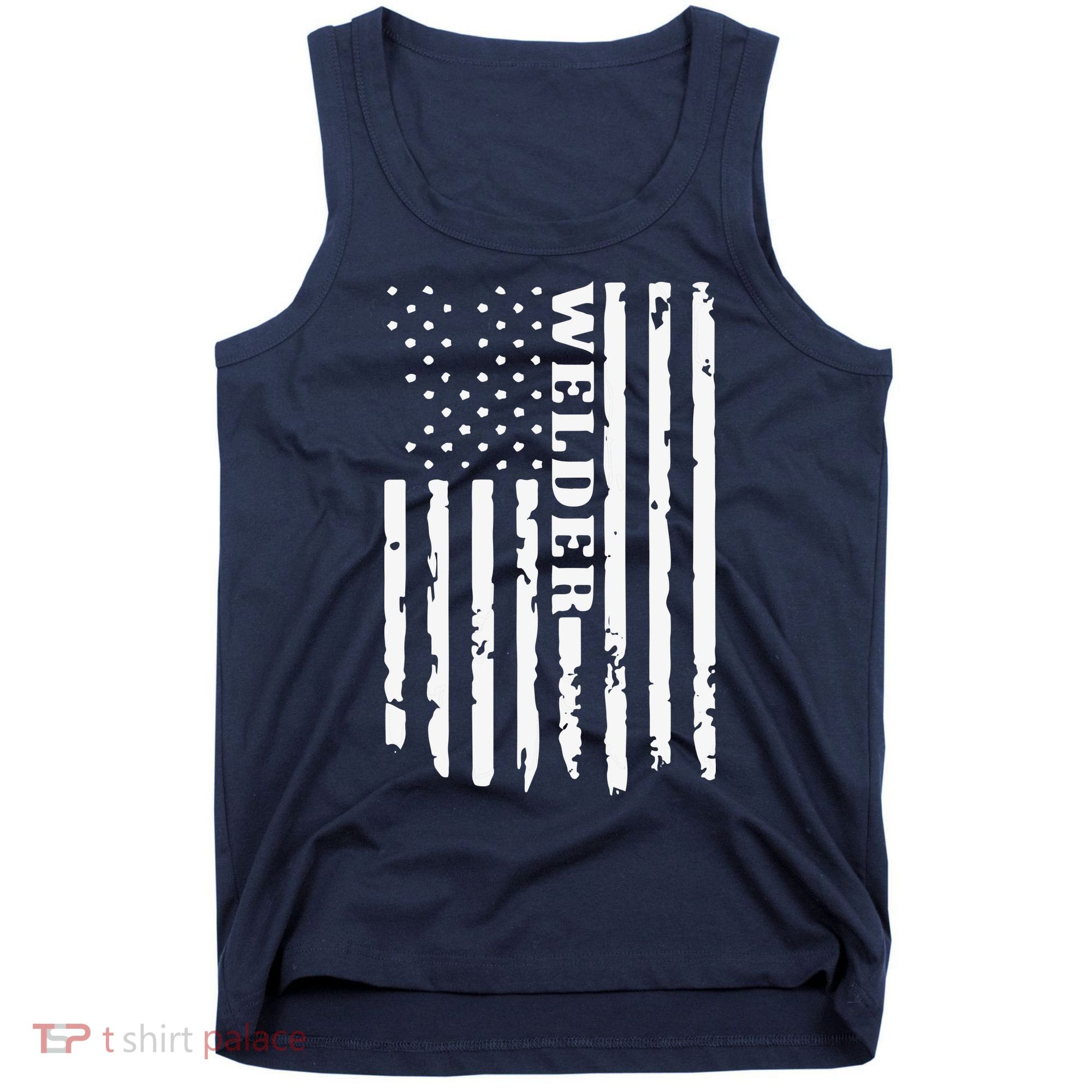 Cool Welding US Flag Art For Welder Welding Tank Top