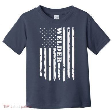 Cool Welding US Flag Art For Welder Welding Toddler T-Shirt
