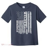 Cool Welding US Flag Art For Welder Welding Toddler T-Shirt thumb 0