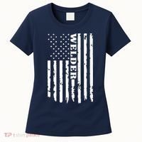 Cool Welding US Flag Art For Welder Welding Women's T-Shirt thumb 0