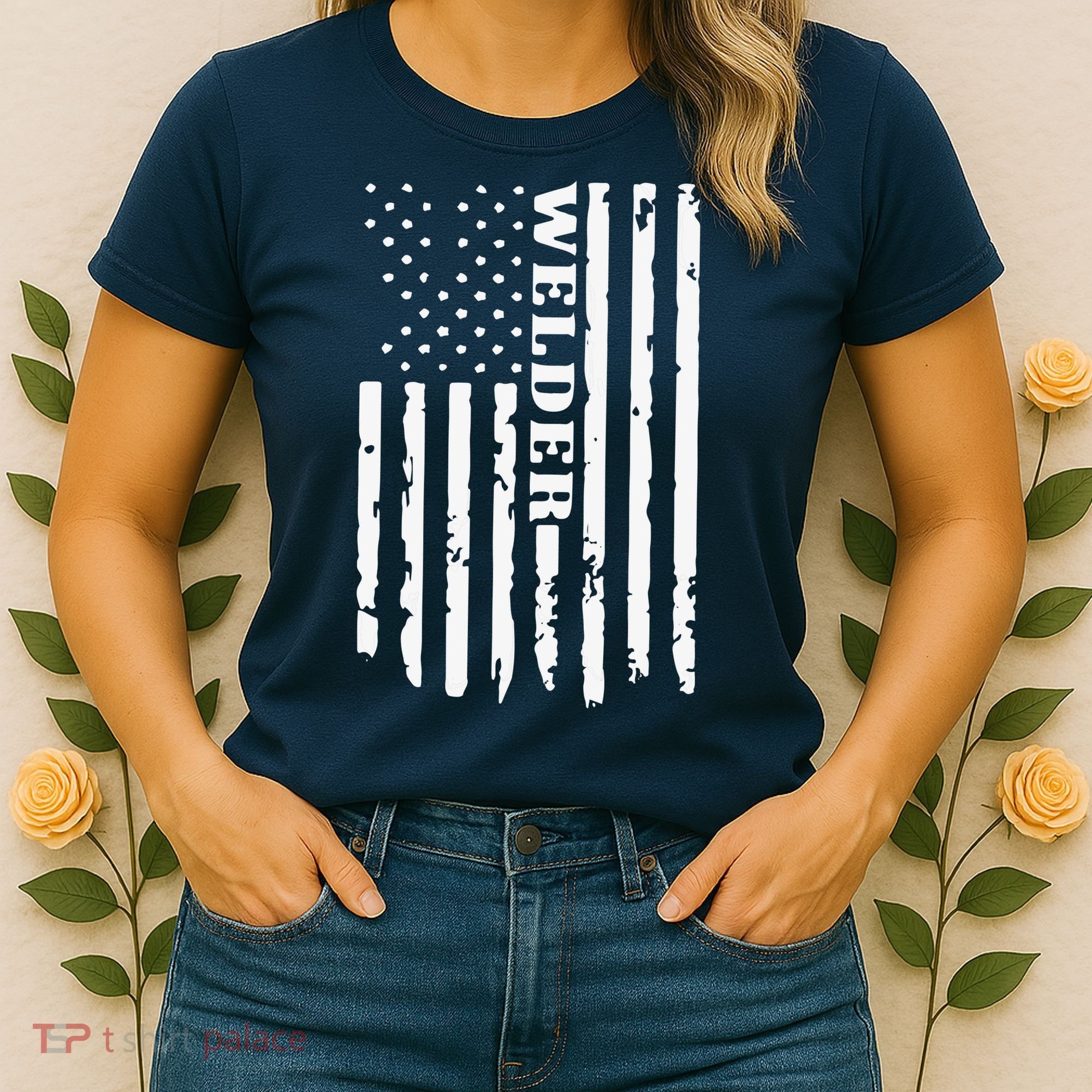 Cool Welding US Flag Art For Welder Welding Women's T-Shirt
