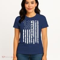 Cool Welding US Flag Art For Welder Welding Women's T-Shirt thumb 4