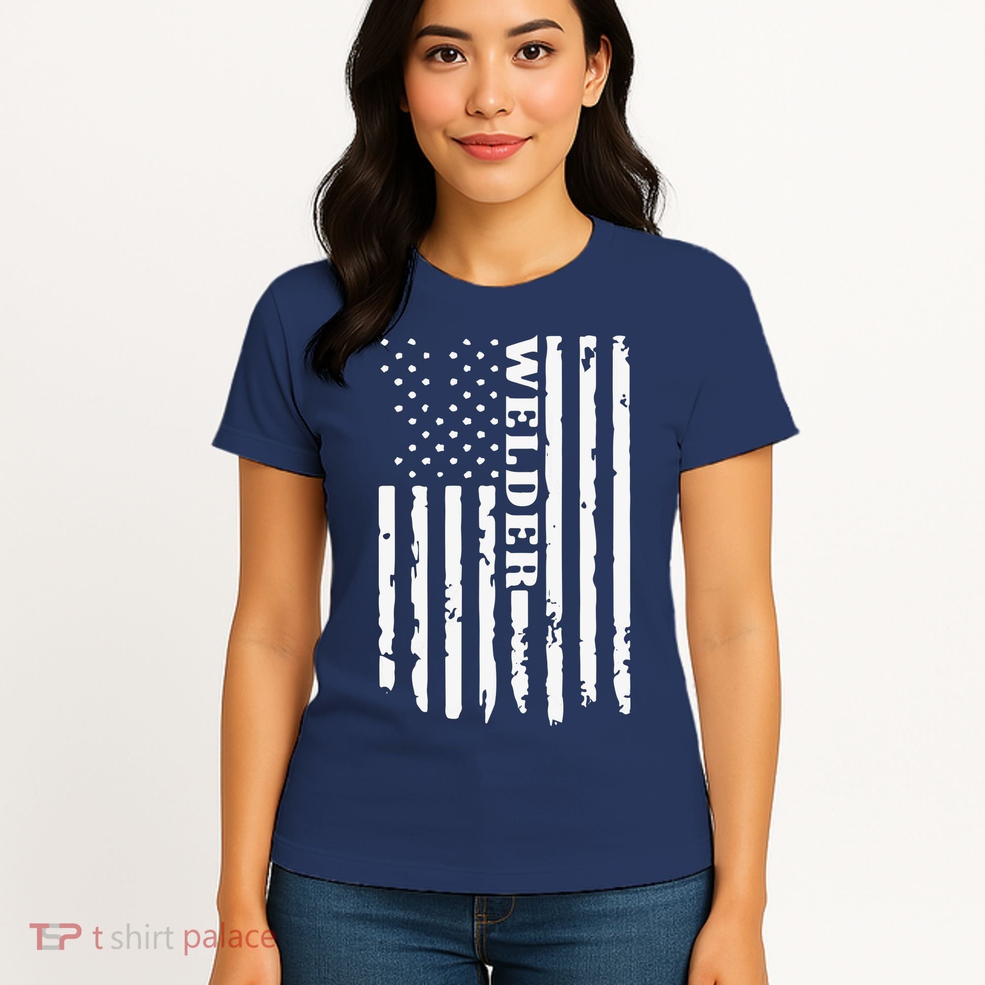 Cool Welding US Flag Art For Welder Welding Women's T-Shirt