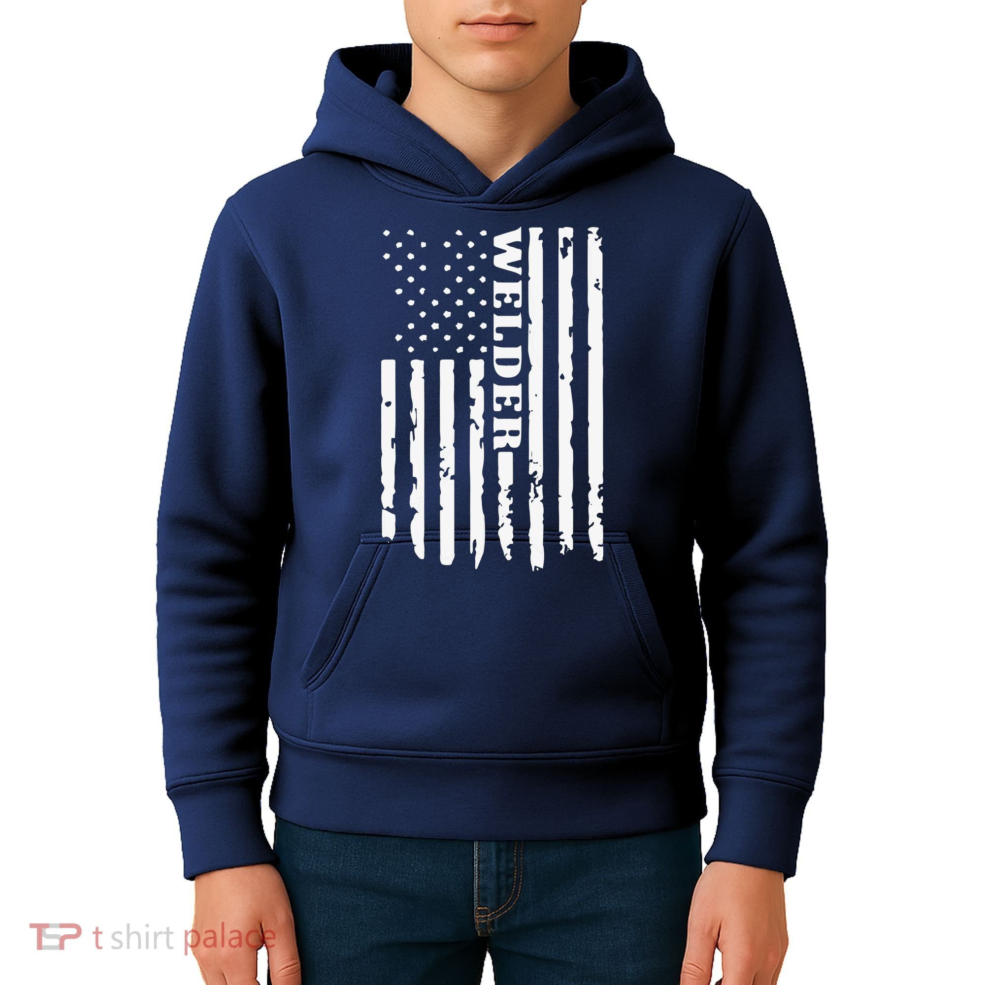 Cool Welding US Flag Art For Welder Welding Kids Hoodie
