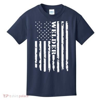 Cool Welding US Flag Art For Welder Welding Kids T-Shirt