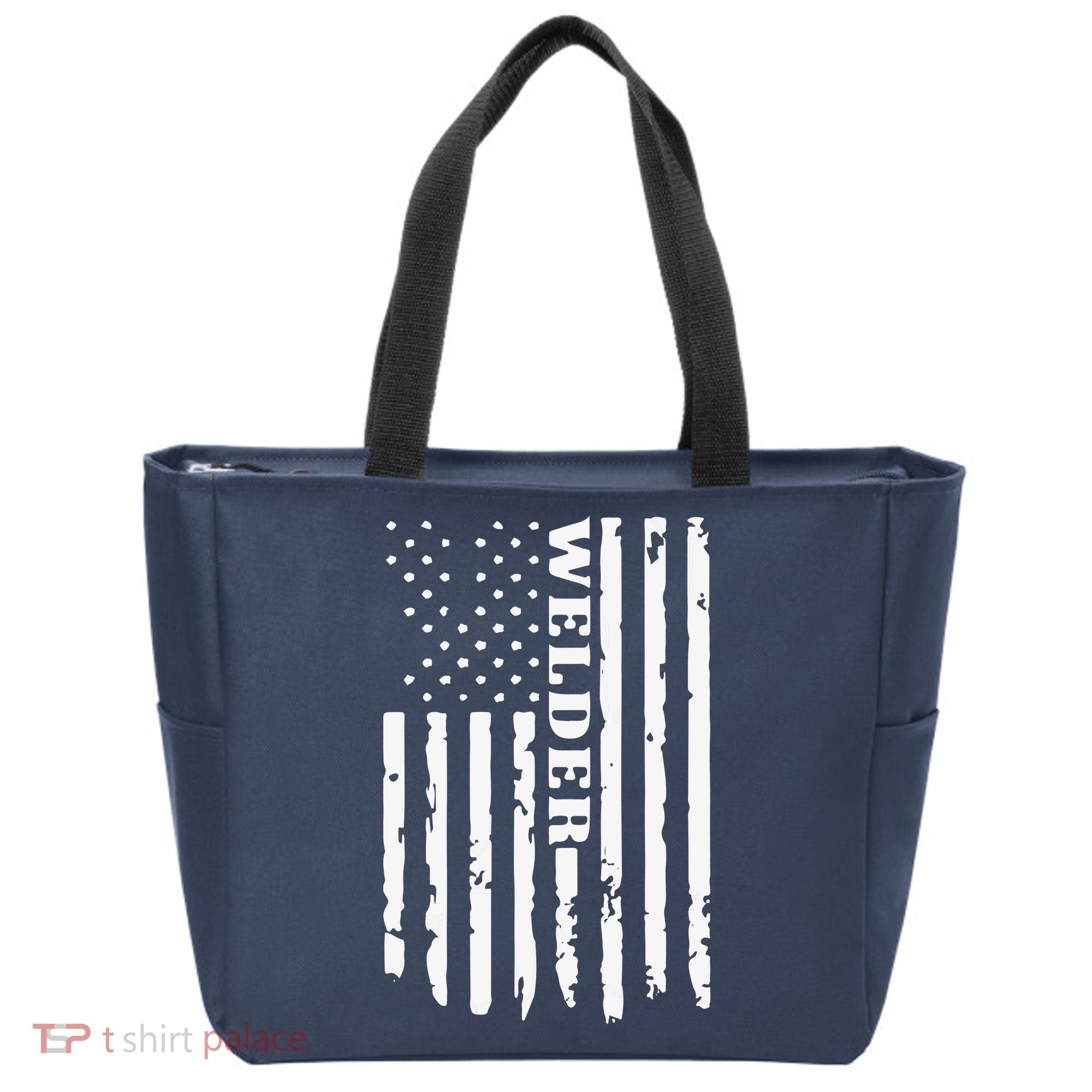 Cool Welding US Flag Art For Welder Welding Tote Bag