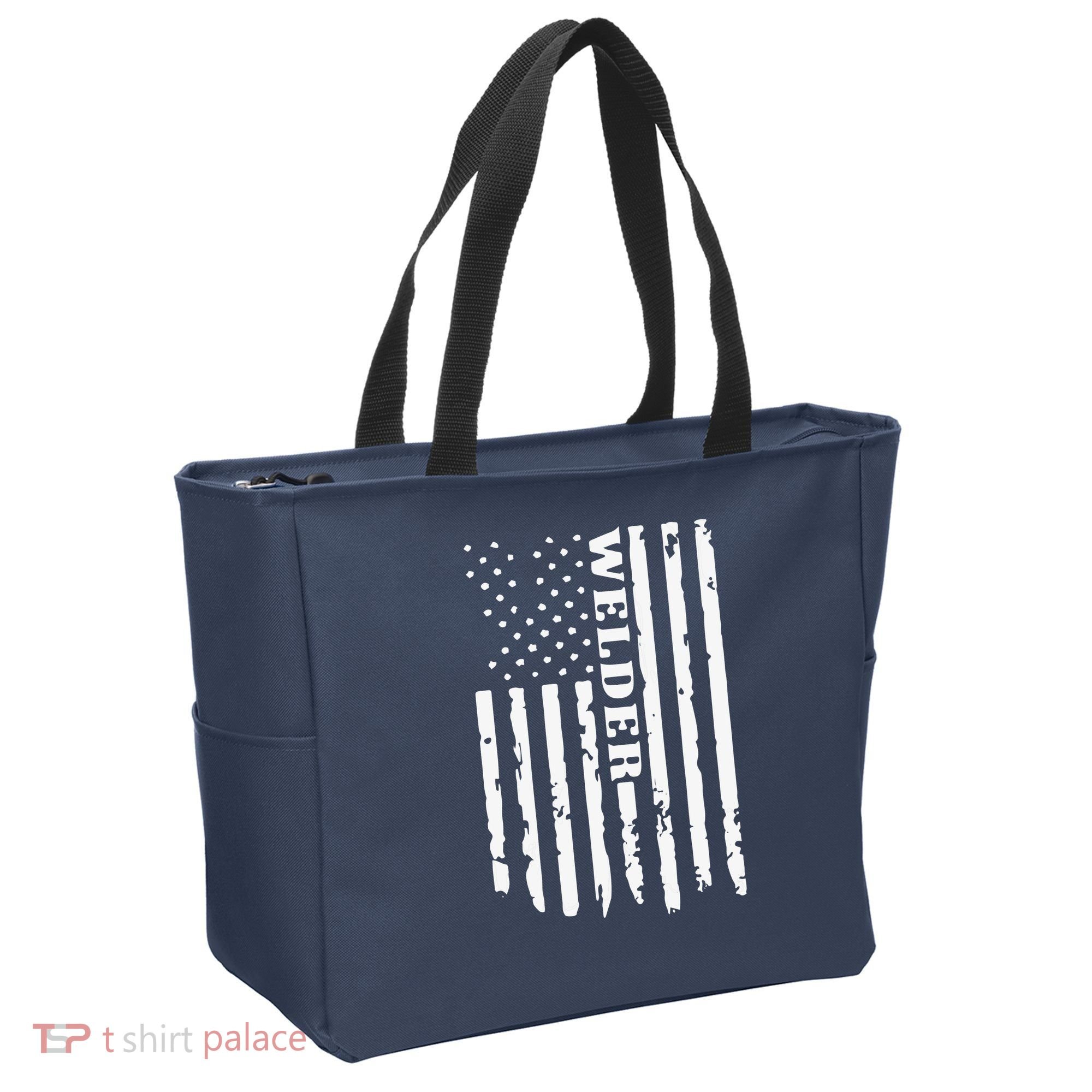 Cool Welding US Flag Art For Welder Welding Tote Bag