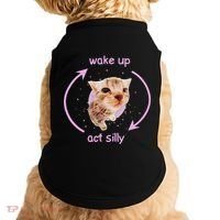 Cats Wake Up Act Silly Cat Meme Certified Freak Funny Doggie Tank thumb 0