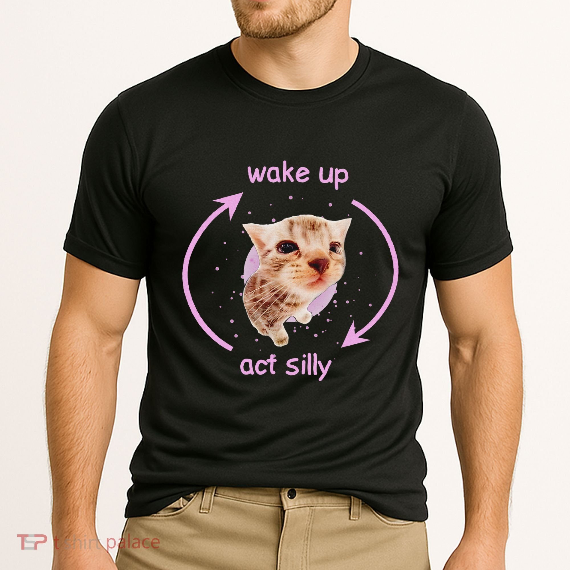 Cats Wake Up Act Silly Cat Meme Certified Freak Funny Cooling Performance Crew T-Shirt