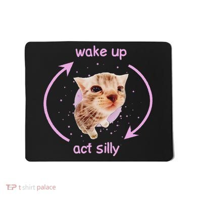 Cats Wake Up Act Silly Cat Meme Certified Freak Funny Mousepad