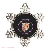 Cats Wake Up Act Silly Cat Meme Certified Freak Funny Ornament thumb 0