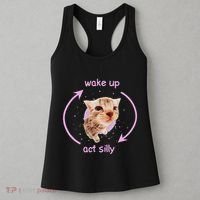 Cats Wake Up Act Silly Cat Meme Certified Freak Funny Women's Tank Top thumb 3