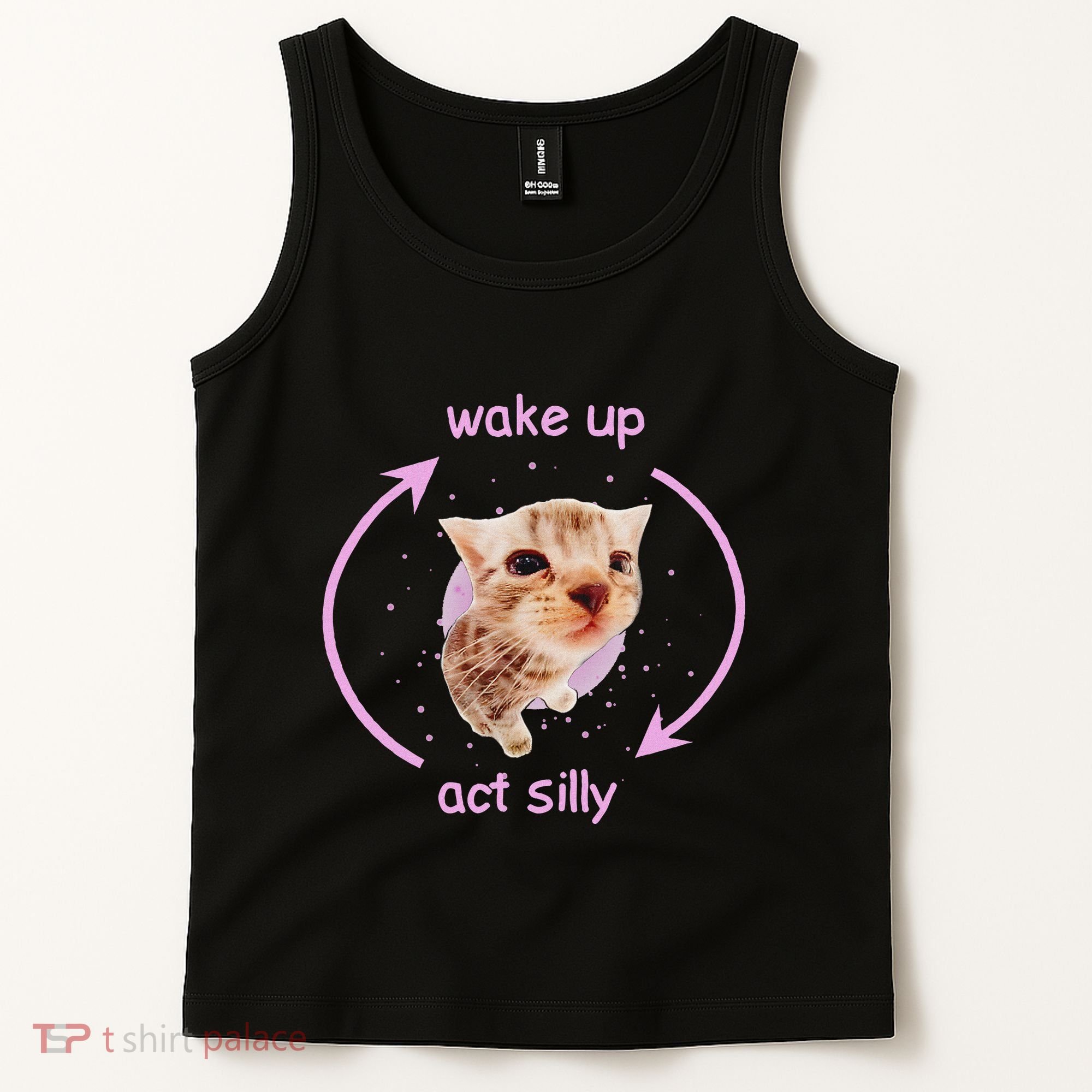 Cats Wake Up Act Silly Cat Meme Certified Freak Funny Tank Top