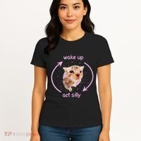 Cats Wake Up Act Silly Cat Meme Certified Freak Funny Women's T-Shirt thumb 4