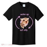 Cats Wake Up Act Silly Cat Meme Certified Freak Funny Kids T-Shirt thumb 0