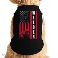 Cool Welding US Flag Art For Men Women Welder Welding Lover Doggie Tank thumb 0