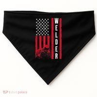 Cool Welding US Flag Art For Men Women Welder Welding Lover USA-Made Doggie Bandana thumb 0