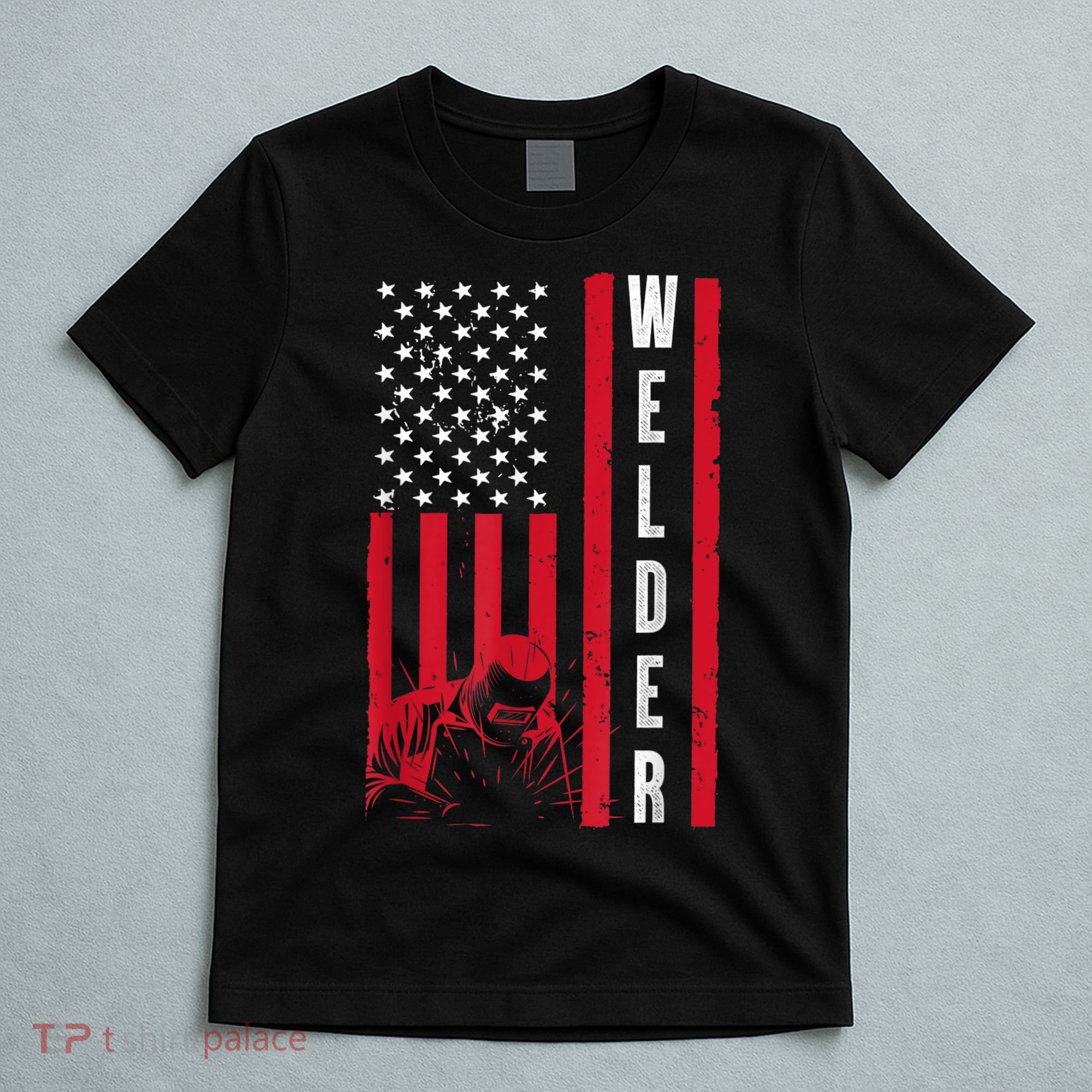 Cool Welding US Flag Art For Men Women Welder Welding Lover T-Shirt