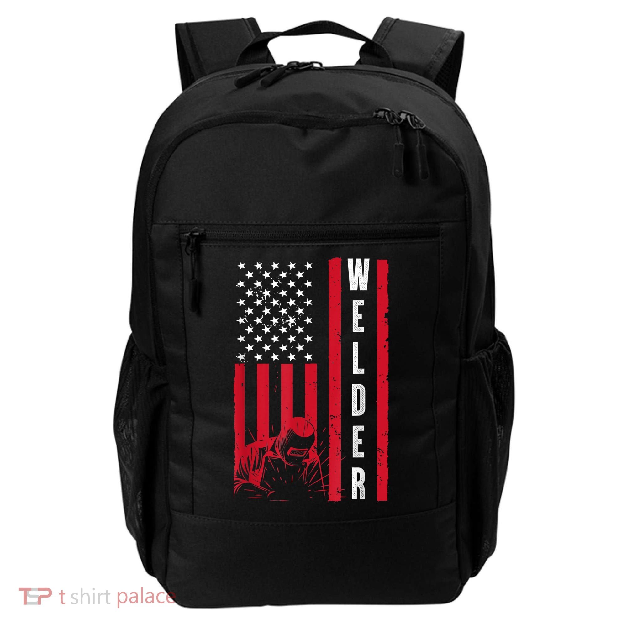 Cool Welding US Flag Art For Men Women Welder Welding Lover Backpack