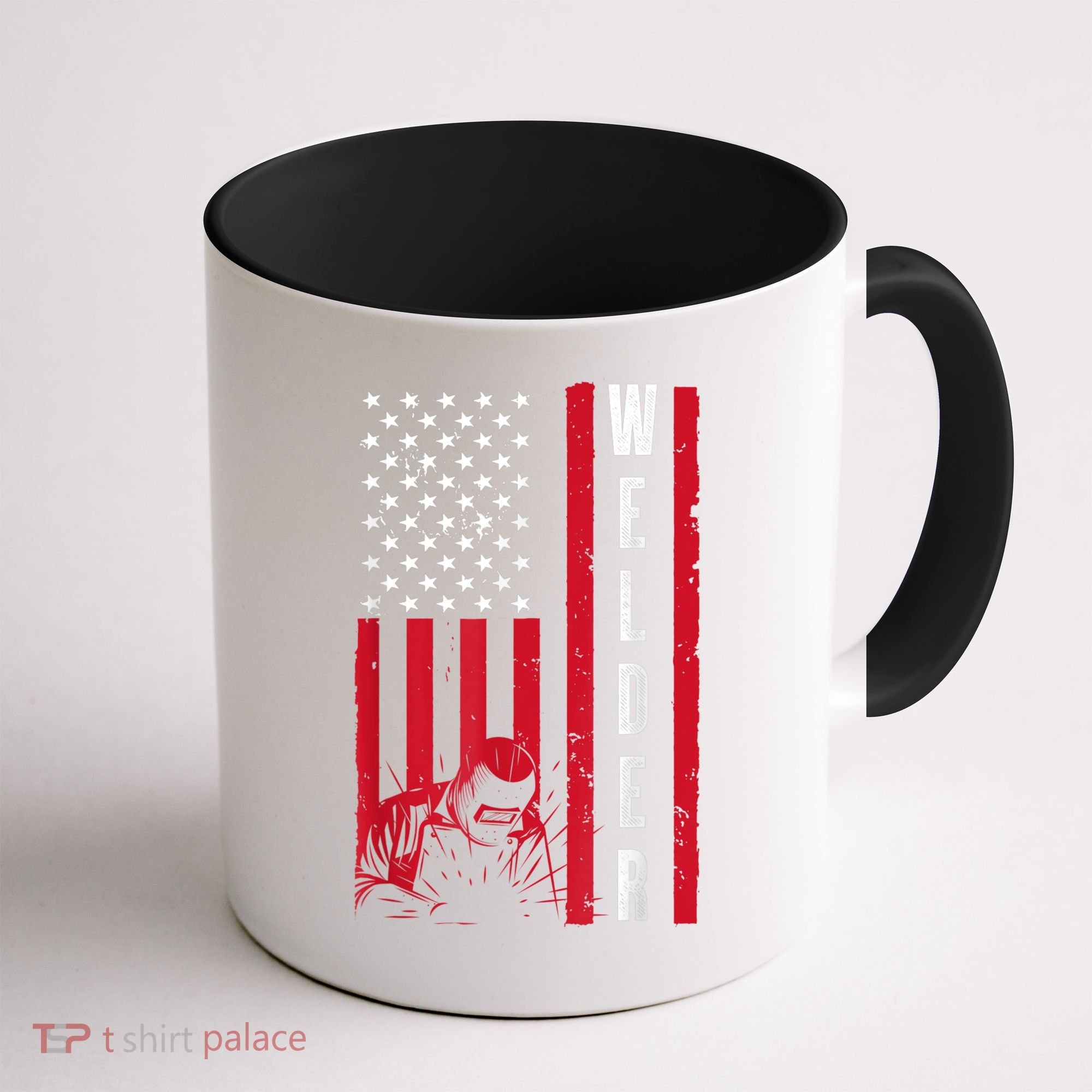 Cool Welding US Flag Art For Men Women Welder Welding Lover Coffee Mug