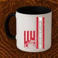 Cool Welding US Flag Art For Men Women Welder Welding Lover Coffee Mug thumb 2