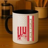 Cool Welding US Flag Art For Men Women Welder Welding Lover Coffee Mug thumb 4
